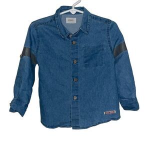 Kid's Hudson Chambray Denim Button Down Shirt